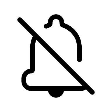 Bell Notification Disabled Free Open-Source SVG Icon (Circum Icons)