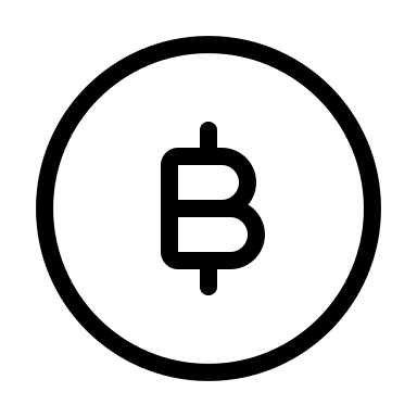 Bitcoin Cryptocurrency Free Open-Source SVG Icon (Circum Icons)