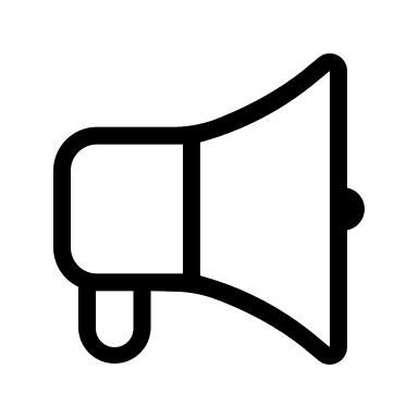 Bullhorn Megaphone Free Open-Source SVG Icon (Circum Icons)