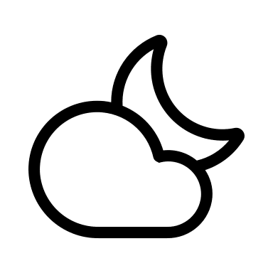 Cloud with Moon Free Open-Source SVG Icon (Circum Icons)