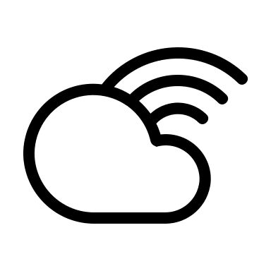 Rainbow Cloud Free Open-Source SVG Icon (Circum Icons)