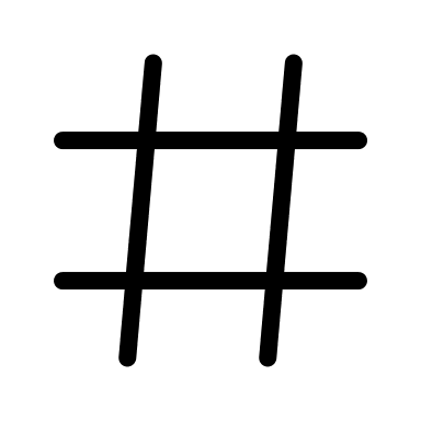 Hashtag Symbol Free Open-Source SVG Icon (Circum Icons)