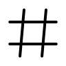 Hashtag Symbol Free Open-Source SVG Icon