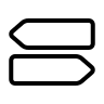 Duo Signpost (Circum Icons) Free Open-Source SVG Icon