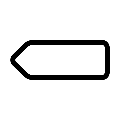 Left Signpost Directional Marker Free Open-Source SVG Icon (Circum Icons)