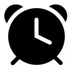 Solid Alarm Clock Free Open-Source SVG Icon