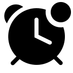 Badged Alarm Clock (Solid) Free Open-Source SVG Icon