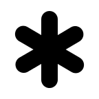 Solid Asterisk Symbol (Clarity) Free Open-Source SVG Icon