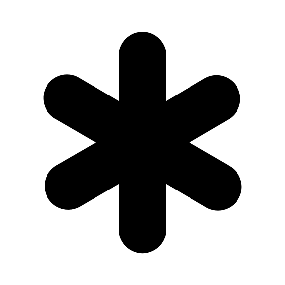 Solid Asterisk Symbol (Clarity) Free Open-Source SVG Icon (Clarity)