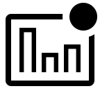 Badged Bar Chart (Outline) Free Open-Source SVG Icon