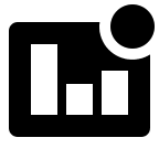 Badged Solid Bar Chart Free Open-Source SVG Icon