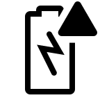 Alerted Battery Status (Outline) Free Open-Source SVG Icon