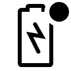 Badged Battery Indicator (Outline) Free Open-Source SVG Icon