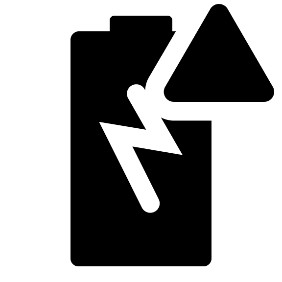 Alerted Solid Battery Status (Clarity) Free Open-Source SVG Icon (Clarity)