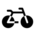 Solid Bicycle Design (Clarity) Free Open-Source SVG Icon