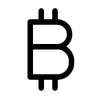 Bitcoin Symbol (Line) Free Open-Source SVG Icon