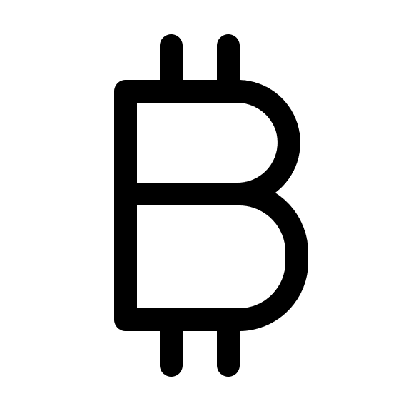 Bitcoin Symbol (Line) Free Open-Source SVG Icon (Clarity)