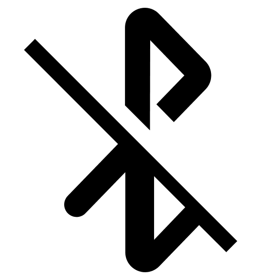 Bluetooth Off Status (Solid) Free Open-Source SVG Icon (Clarity)