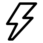 Lightning Bolt Symbol (Line) Free Open-Source SVG Icon