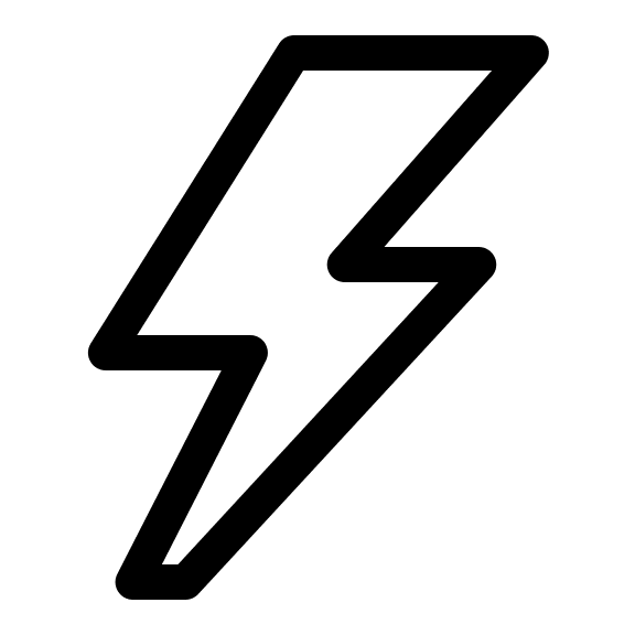 Lightning Bolt Symbol (Line) Free Open-Source SVG Icon (Clarity)