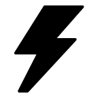 Solid Lightning Bolt Symbol (Clarity) Free Open-Source SVG Icon