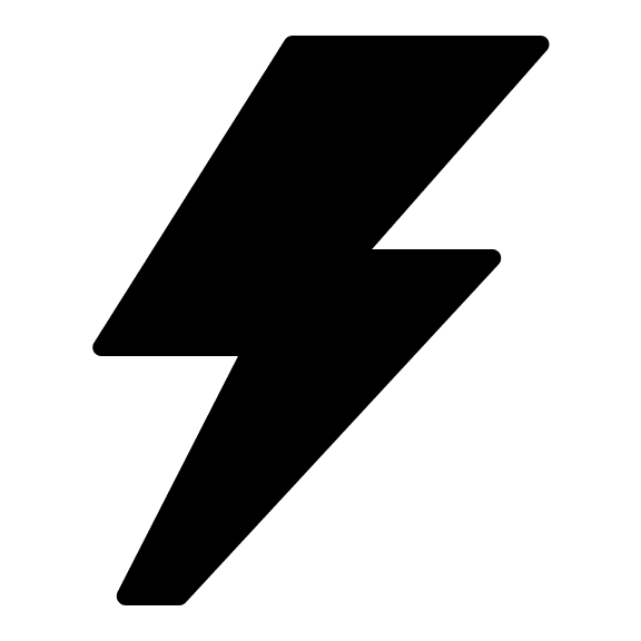 Solid Lightning Bolt Symbol (Clarity) Free Open-Source SVG Icon (Clarity)