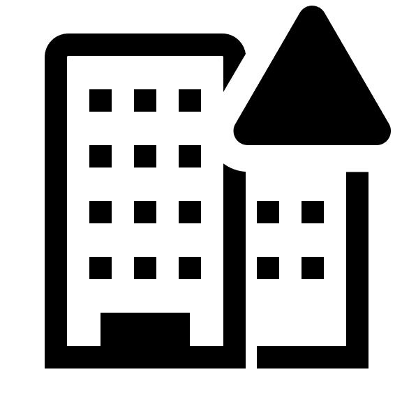 Alerted Building Outline Free Open-Source SVG Icon (Clarity)