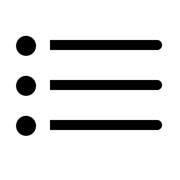 Bullet List (Line) Free Open-Source SVG Icon (Clarity)