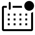 Badged Calendar (Outline) Free Open-Source SVG Icon