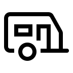 Caravan Vehicle (Line) Free Open-Source SVG Icon