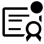 Badged Certificate (Outline) Free Open-Source SVG Icon