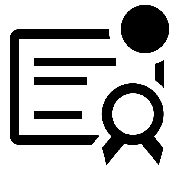 Badged Certificate (Outline) Free Open-Source SVG Icon (Clarity)