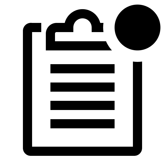 Badged Clipboard (Outline) Free Open-Source SVG Icon (Clarity)