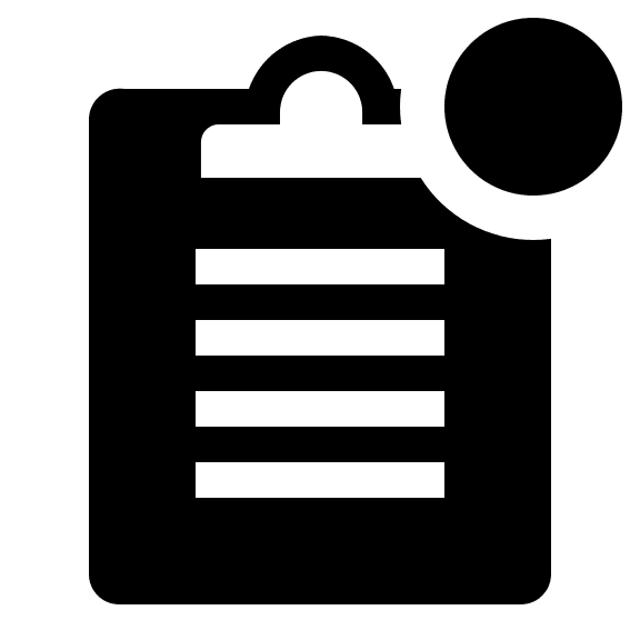 Badged Clipboard (Solid) Free Open-Source SVG Icon (Clarity)