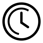 Clock Outline (Line) Free Open-Source SVG Icon