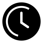 Solid Clock Design (Clarity) Free Open-Source SVG Icon