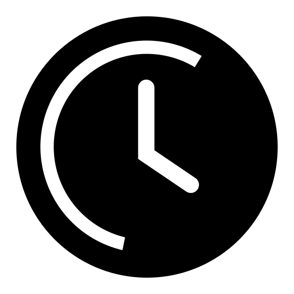 Solid Clock Design (Clarity) Free Open-Source SVG Icon (Clarity)