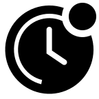 Badged Solid Clock Free Open-Source SVG Icon