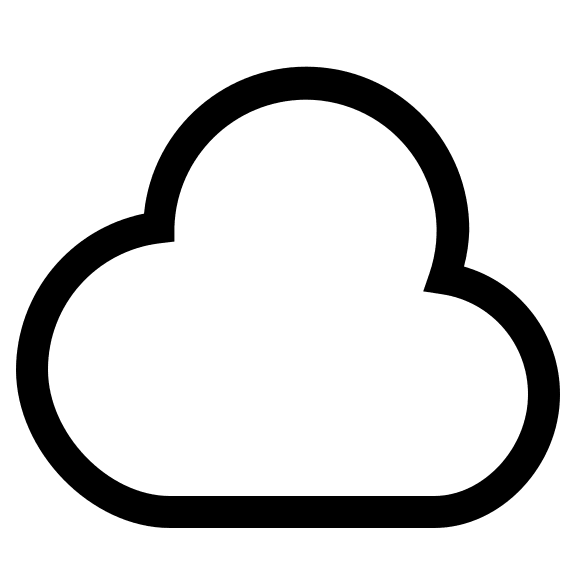 Cloud Outline (Line) Free Open-Source SVG Icon (Clarity)