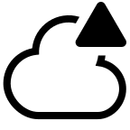 Alerted Cloud Notification (Outline) Free Open-Source SVG Icon