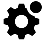 Badged Solid Cog Wheel (Clarity) Free Open-Source SVG Icon