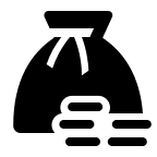 Coin Bag (Solid) Free Open-Source SVG Icon