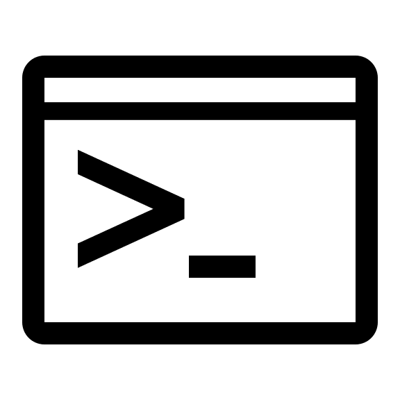 Command Line Interface Free Open-Source SVG Icon (Clarity)