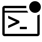 Badged Command (Outline) Free Open-Source SVG Icon