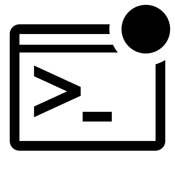 Badged Command (Outline) Free Open-Source SVG Icon (Clarity)