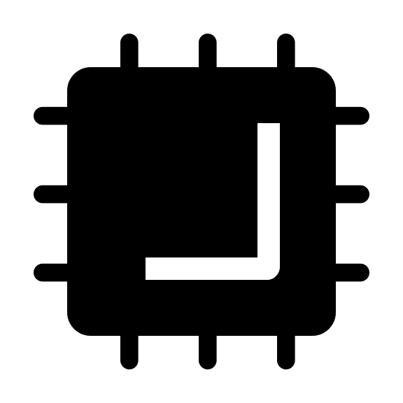 CPU Component (Solid) Free Open-Source SVG Icon (Clarity)