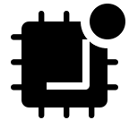 Solid CPU with Badge (Clarity) Free Open-Source SVG Icon