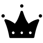 Solid Crown Symbol (Clarity) Free Open-Source SVG Icon