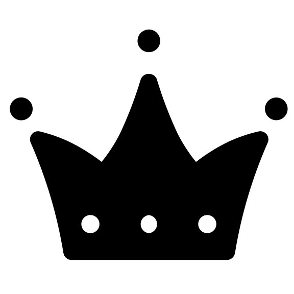 Solid Crown Symbol (Clarity) Free Open-Source SVG Icon (Clarity)