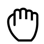 Hand Grab Cursor (Line) Free Open-Source SVG Icon